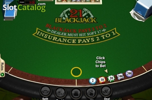 Скрин2. Blackjack (RTG) слот