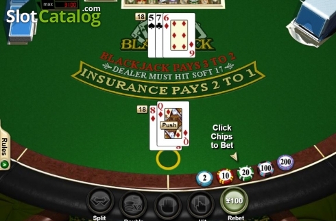 Скрин4. Blackjack (RTG) слот