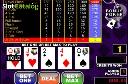 Скрин2. Bonus Poker (RTG) слот