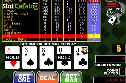 Скрин4. Double Double Jackpot Poker слот