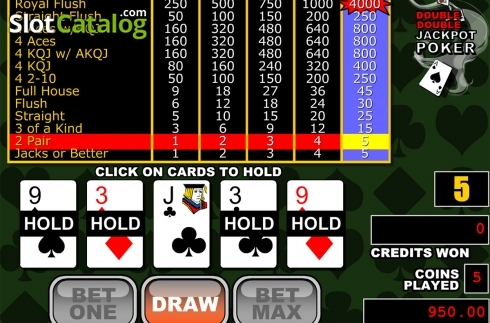 Скрин5. Double Double Jackpot Poker слот