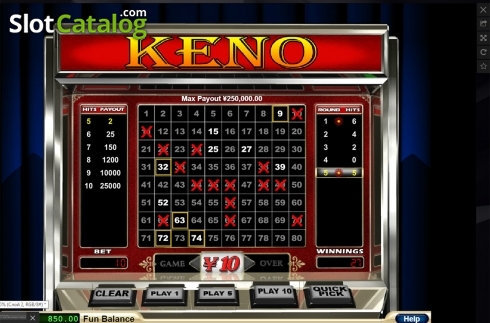 Скрин3. Keno (RTG) слот