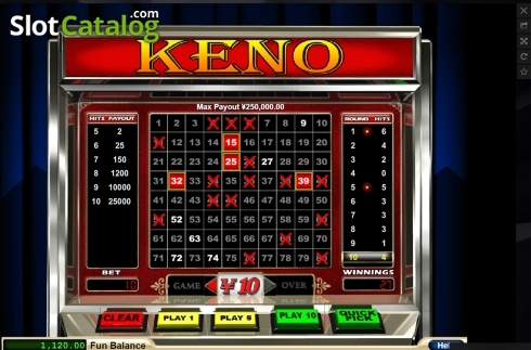 Скрин4. Keno (RTG) слот