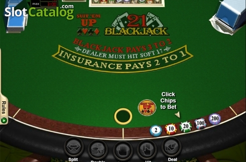 Скрин2. Suit'Em Up Blackjack слот