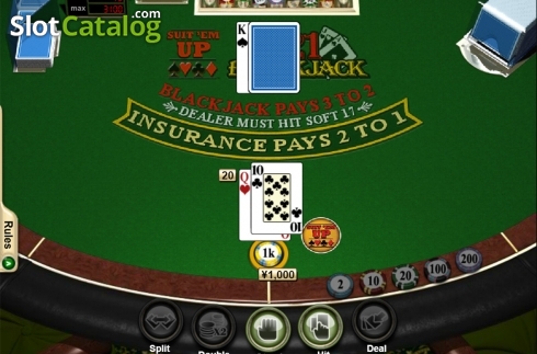 Скрин3. Suit'Em Up Blackjack слот