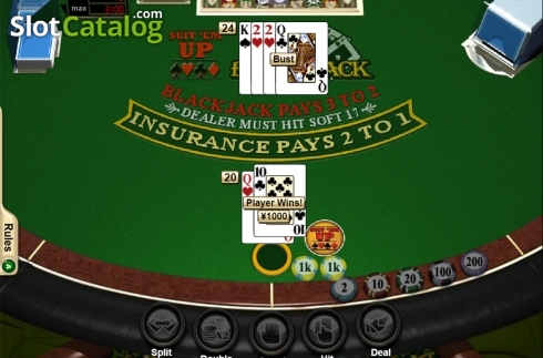Скрин4. Suit'Em Up Blackjack слот