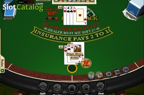 Скрин5. Suit'Em Up Blackjack слот