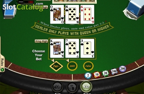 Скрин5. Tri Card Poker (RTG) слот