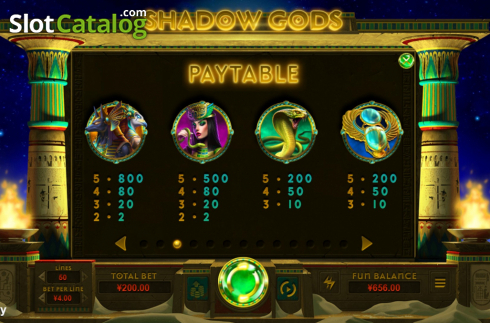 Скрин9. Shadow Gods слот