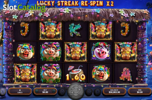 Скрин6. Wild Hog Luau слот