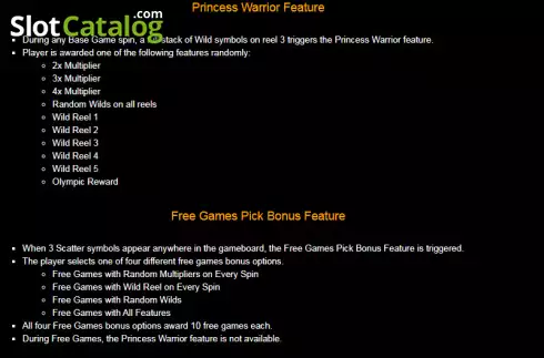 Скрин5. Princess Warrior слот