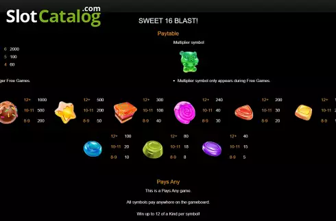 Скрин9. Sweet 16 Blast слот