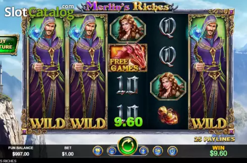 Скрин3. Merlins Riches слот