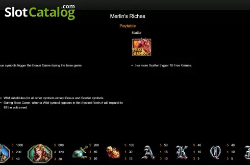 Скрин8. Merlins Riches слот