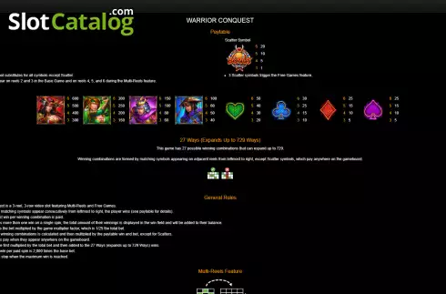 Скрин6. Warrior Conquest слот
