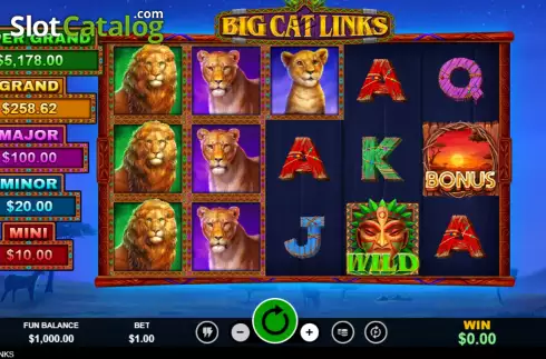 Скрин2. Big Cat Links слот