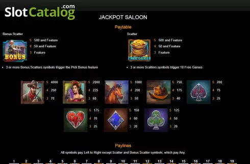 Скрин5. Jackpot Saloon слот