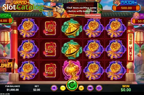 Скрин2. Great Golden Lion слот