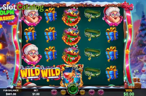 Скрин7. Rudolph Unleashed слот