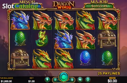 Скрин2. Dragon Winds слот