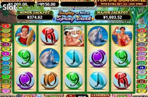 Скрин2. Naughty or Nice Spring Break слот