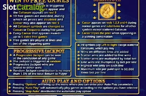 Скрин5. Caesars Empire слот