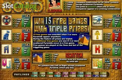 Скрин4. Cleopatras Gold (RTG) слот