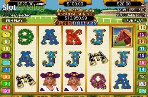 Скрин3. Derby Dollars слот
