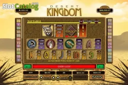 Скрин5. Desert Kingdom слот