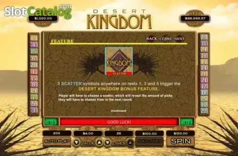 Скрин7. Desert Kingdom слот