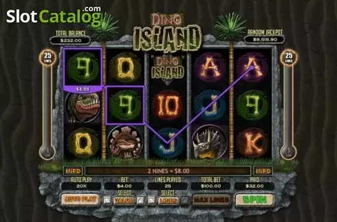 Скрин3. Dino Island слот