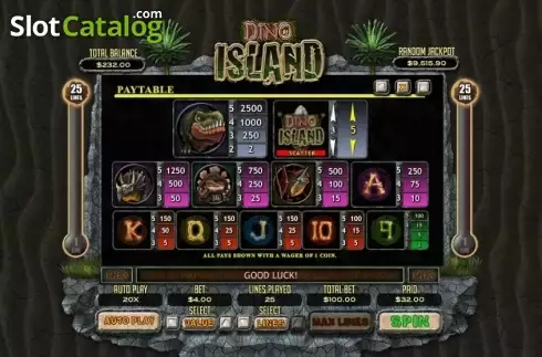 Скрин4. Dino Island слот