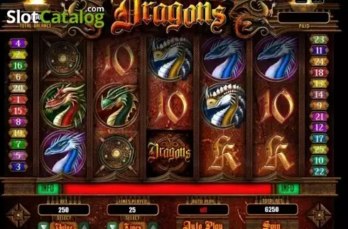 Скрин2. Dragons (RTG) слот