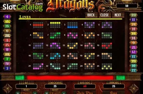 Скрин5. Dragons (RTG) слот