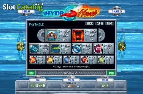 Скрин4. Hydro Heat слот