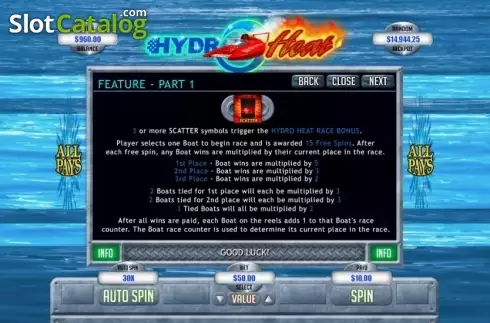 Скрин5. Hydro Heat слот