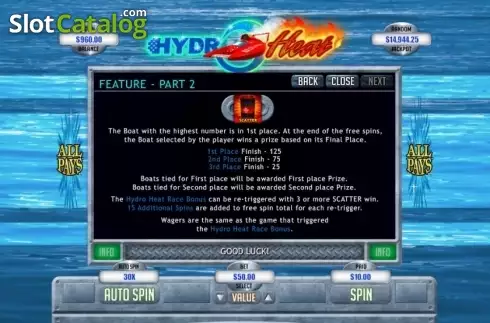 Скрин6. Hydro Heat слот