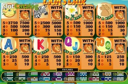 Скрин4. Lions Lair слот