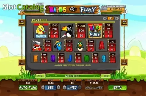 Скрин4. Birds of Fury слот