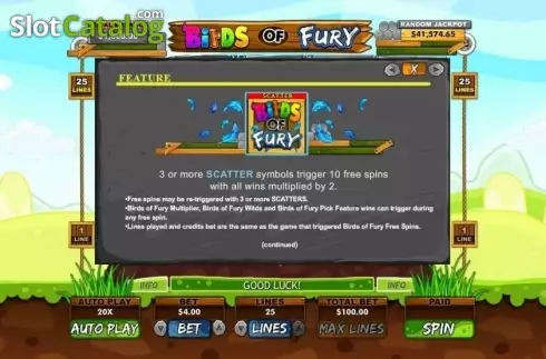 Скрин6. Birds of Fury слот