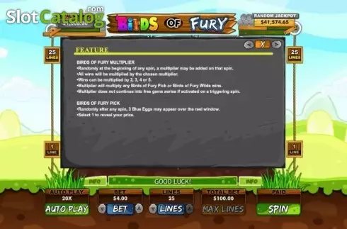 Скрин8. Birds of Fury слот