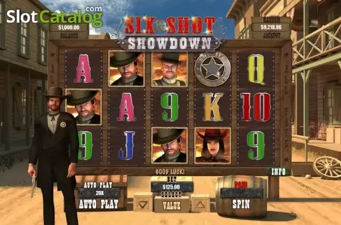 Скрин2. Six Shot Showdown слот