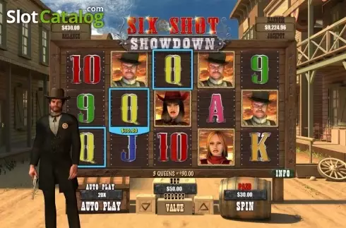 Скрин3. Six Shot Showdown слот