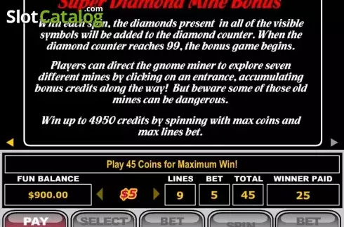 Скрин7. Super Diamond Mine слот