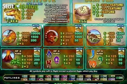 Скрин4. T-Rex (RTG) слот