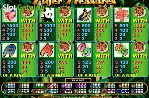 Скрин4. Tiger Treasures слот