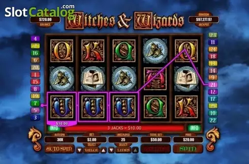 Скрин3. Witches & Wizards слот