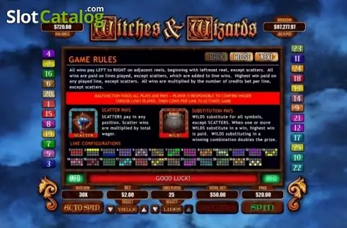 Скрин5. Witches & Wizards слот