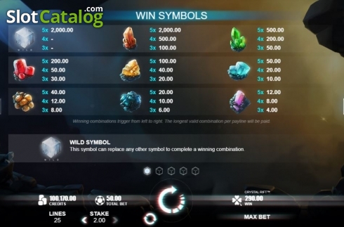 Скрин6. Crystal Rift слот