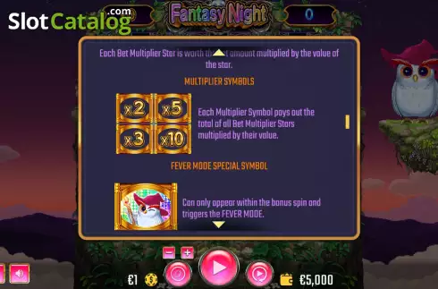 Скрин9. Fantasy Night слот